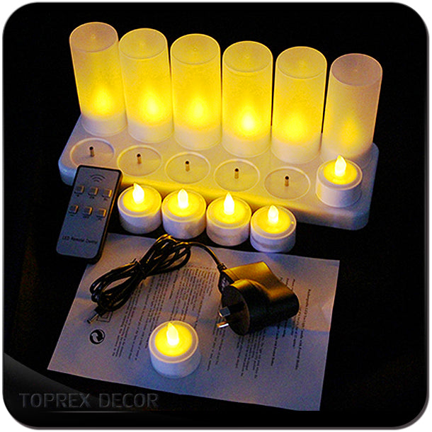 12pcs set flameless candle holders wedding table decorations decor