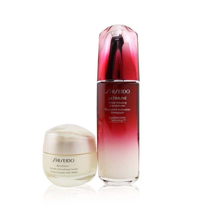 SHISEIDO - Defend & Regenerate Power Wrinkle Smoothing Set: Ultimune Power Infusing Concentrate N 100ml + Benefiance Wrinkle Smo