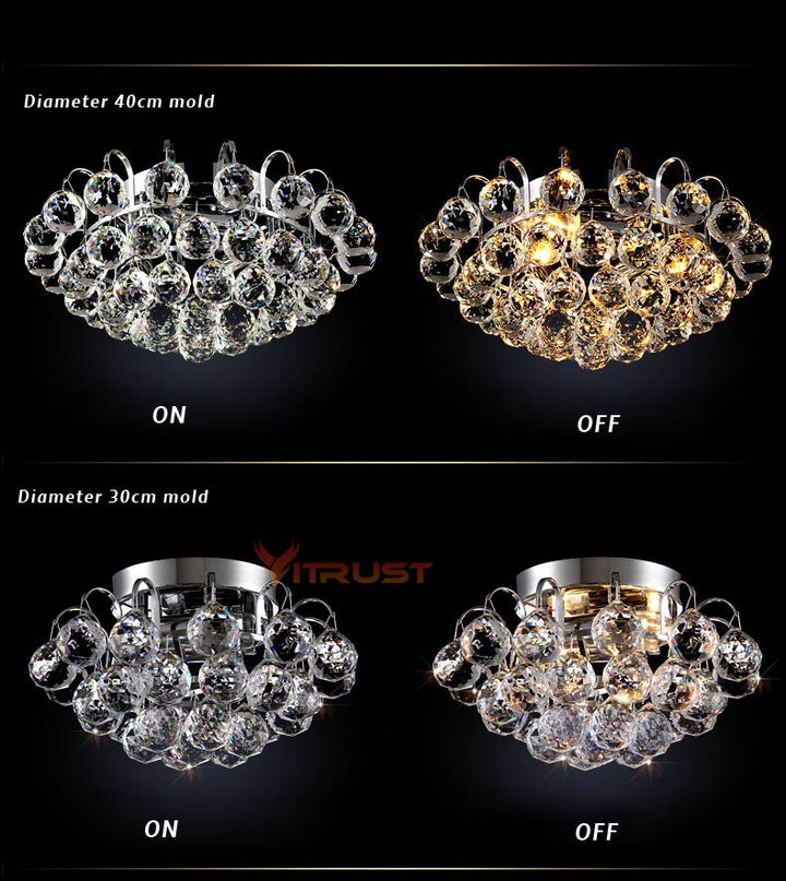 K9 Crystal LED Ceiling Light Fixture for Home Indoor Lighting Lustre De Cristal