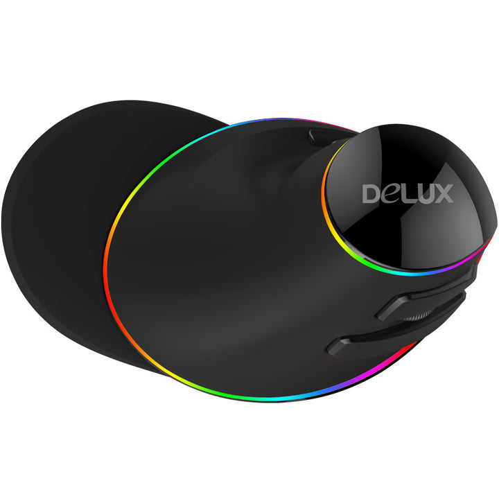 Delux m618 right hand 4000 dpi 6d e sport rgb wired wireless gaming mouse