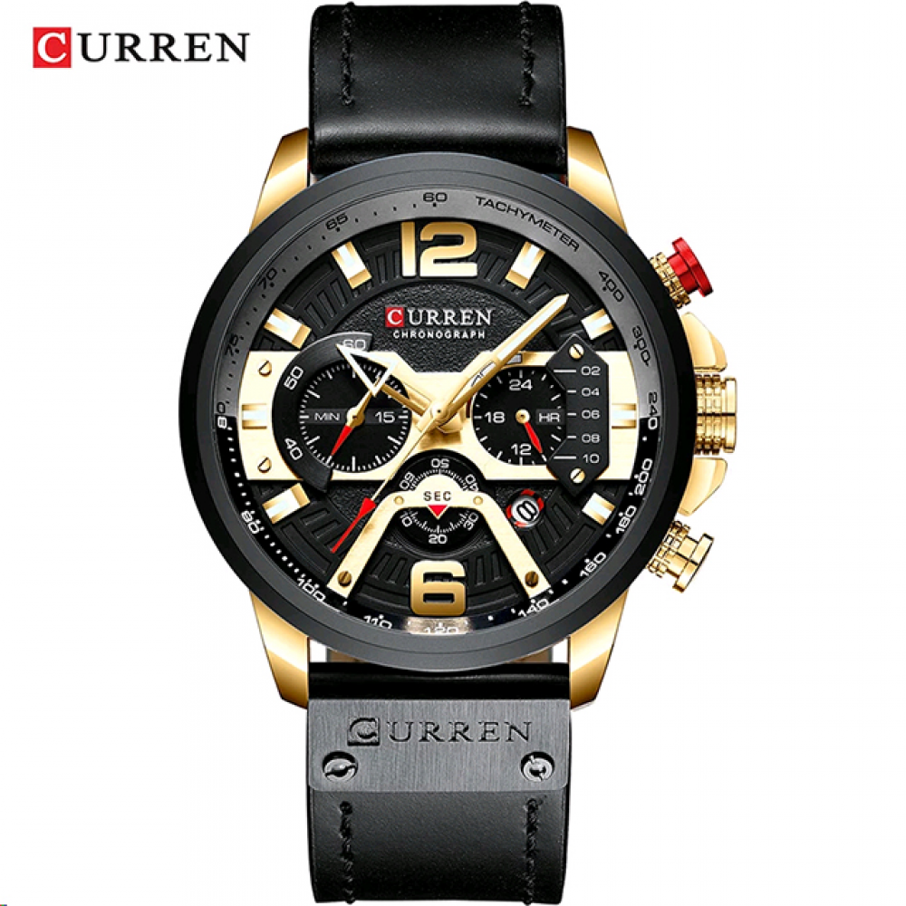 Mens high quality quartz movement waterproof wrist watches