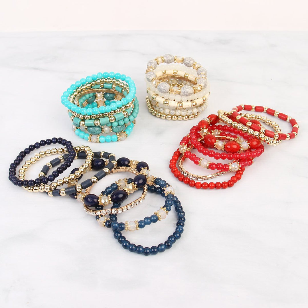 Multibead stackable bracelet