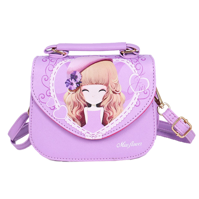 KAMIDA Fashion Cartoon Kids Handbags Purse Little Girls Leather Crossbody Hand Bags PU Mini Shoulder Bag for Children Gift