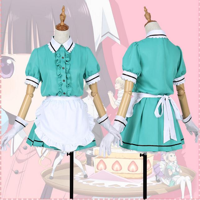 Anime Blend S Cosplay Costume Hinata Kaho/Hideri Kanzaki/Maika Sakuranomiya/Amano Miu/Mafuyu Hoshikawa Maid Apron Dress Uniform