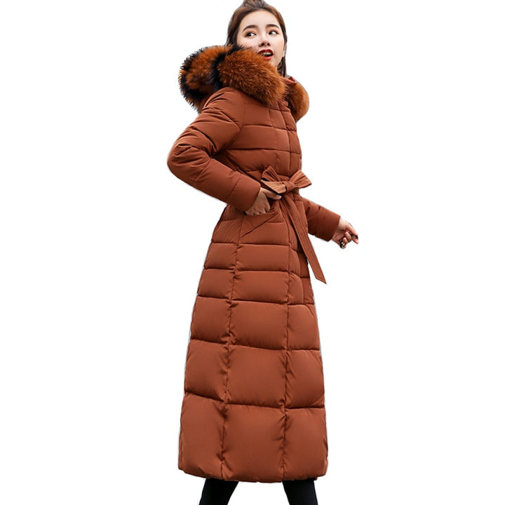 Корабль из России Slim Women Winter Jacket Cotton Padded Warm Thicken Ladies Coat Long Coats Parka Womens Jackets F101