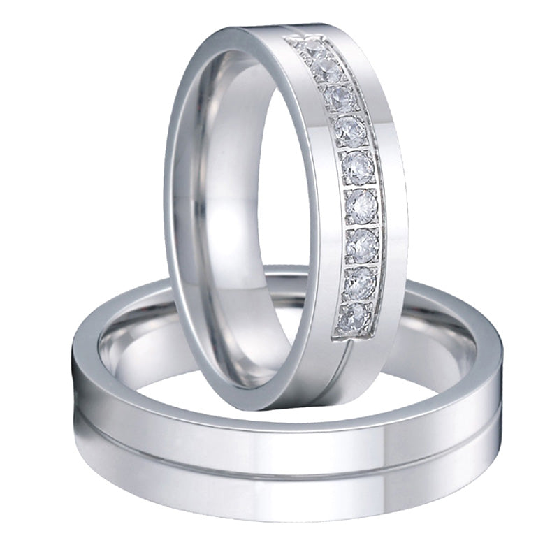 Wedding bands sterling silver rings for men and women