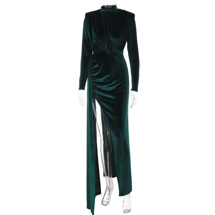 Long sleeve maxi womens luxury evening dress