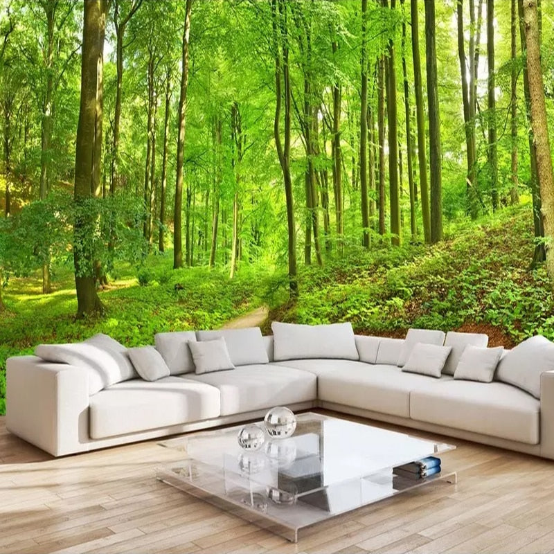 Custom 3D Photo Wallpaper Forest Tree Mural Home Decor