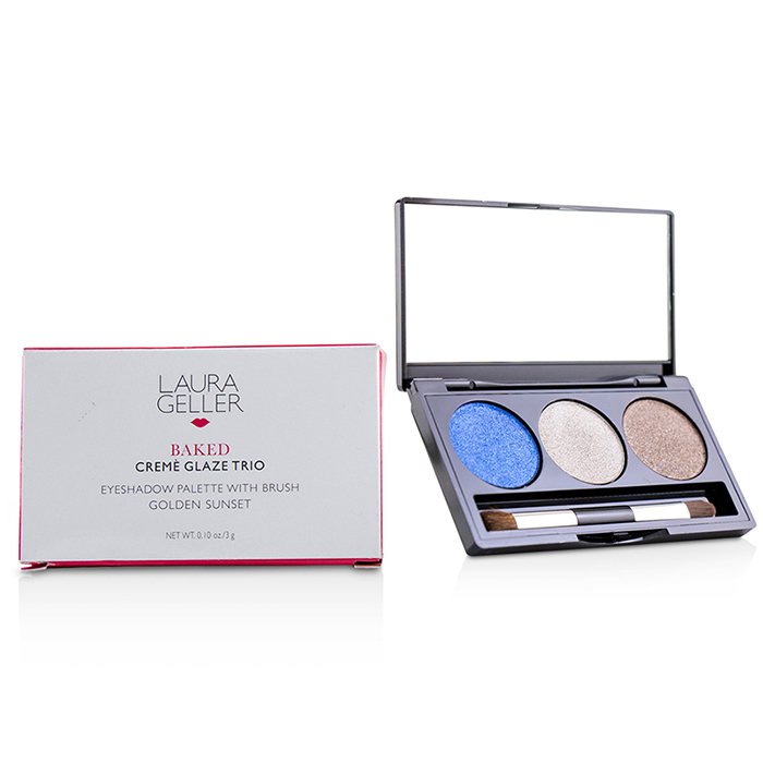 LAURA GELLER - Baked Cream Glaze Trio Eyshadow Palette With Brush 3g/0.1oz