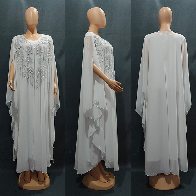 Womens plus size chiffoni robe muslim maxi dress