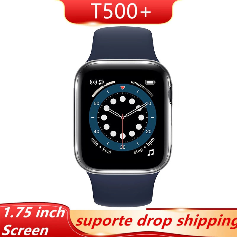 Original t500 pro smart watch series 6 big screen 1 75 inch iwo 13 hiwatch sport