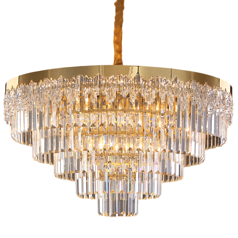 2021 Beautiful Hotel Living Room Bedroom Decoration Pendant Light Fixture Gold K9 Crystal Glass New Classic Chandelier