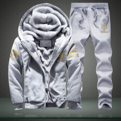 Coldker Men Winter Outfits Casual Tracksuits Warm Clothes Men Two Piece Outfits Fashion Sets