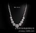 Luxury white gold plated diamond bridal earring necklace jewelry set