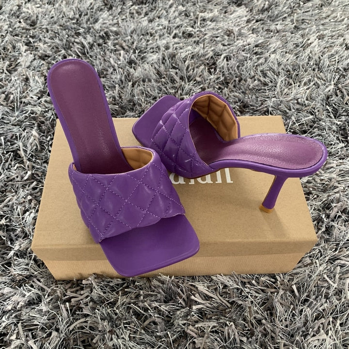 Women thin high heels sandals square toe Apparel & Accessories > Shoes