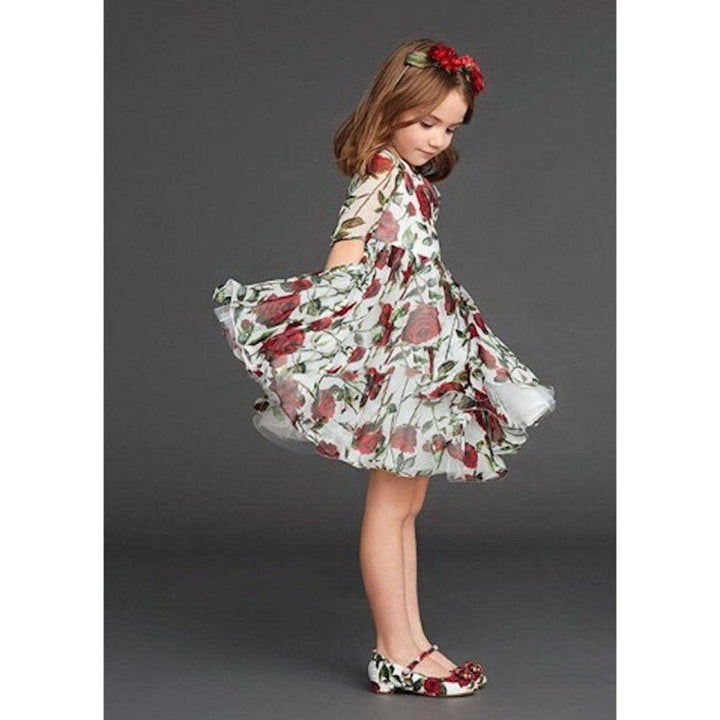 Spring Girls Wedding Dress Red European Sytle Princess Costume Brand Robe Fille Enfant Long Sleeve Girl Princess Dresses