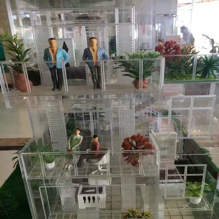 Architectural building materials plastic people passengers fo train layout