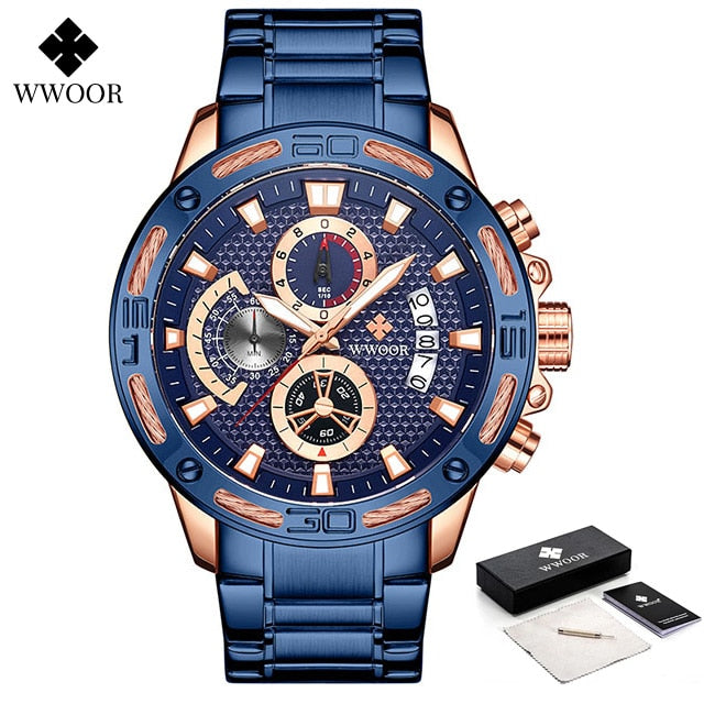 New men watches top brand luxury gold quartz