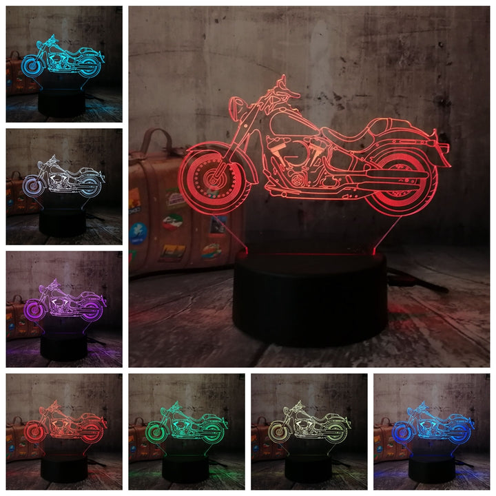 Remote control jeep car 7 color dimming gradient rgb 3d led night lamp décor