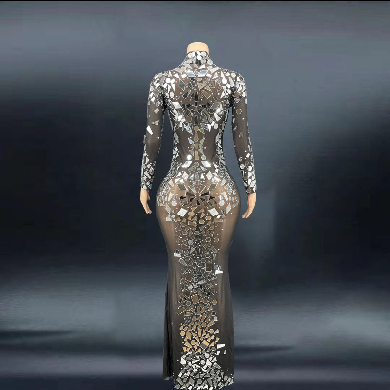 Gorgeous luxury evening dress shiny sequined elegant womens party wear