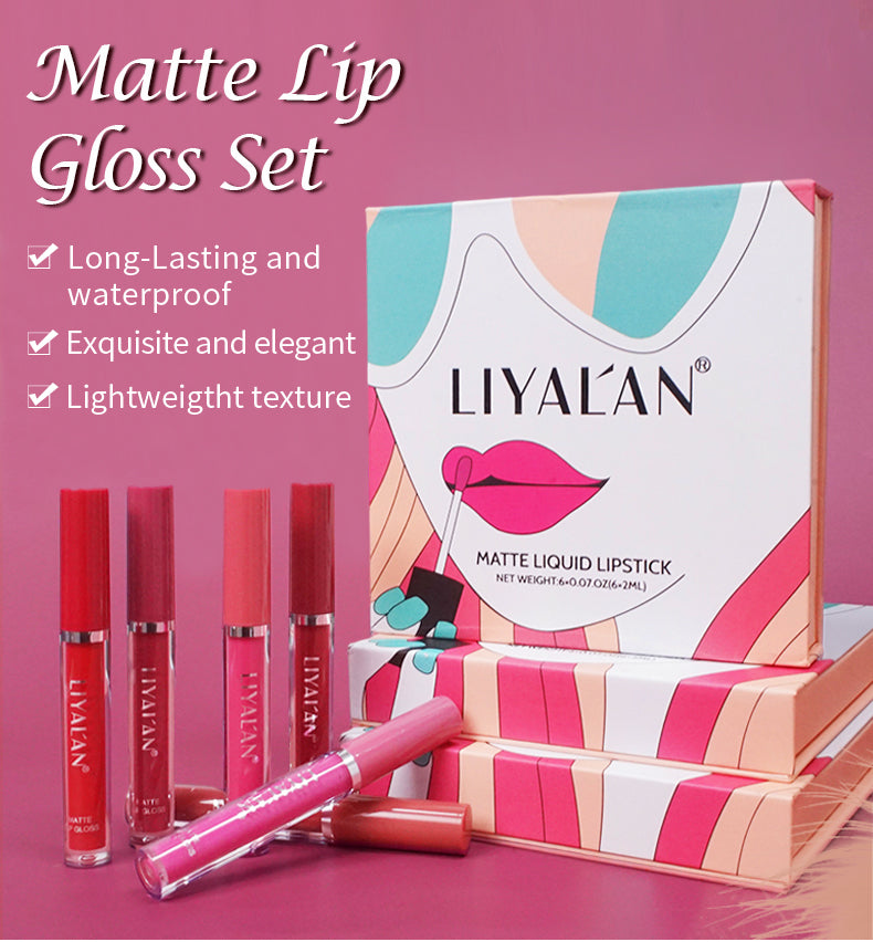 Matte liquid lipstick set lip gloss with lip liner set