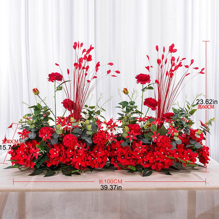 Artificial wedding flower wall backdrop arrangement silk rose peony arc decor