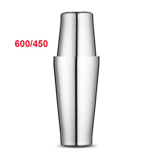 Cocktail shaker 550ml 750ml stainless steel wine martini boston mixer for bar