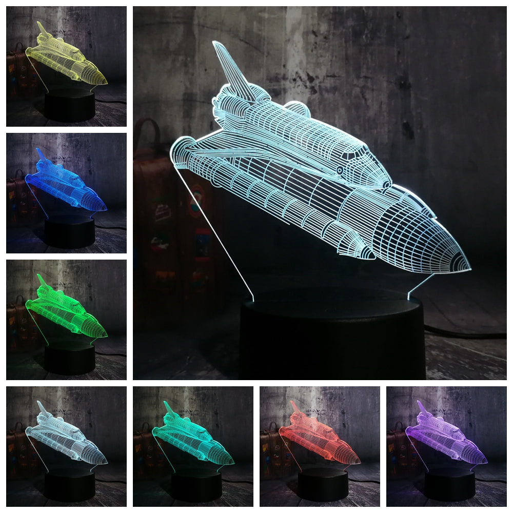 Remote control jeep car 7 color dimming gradient rgb 3d led night lamp décor