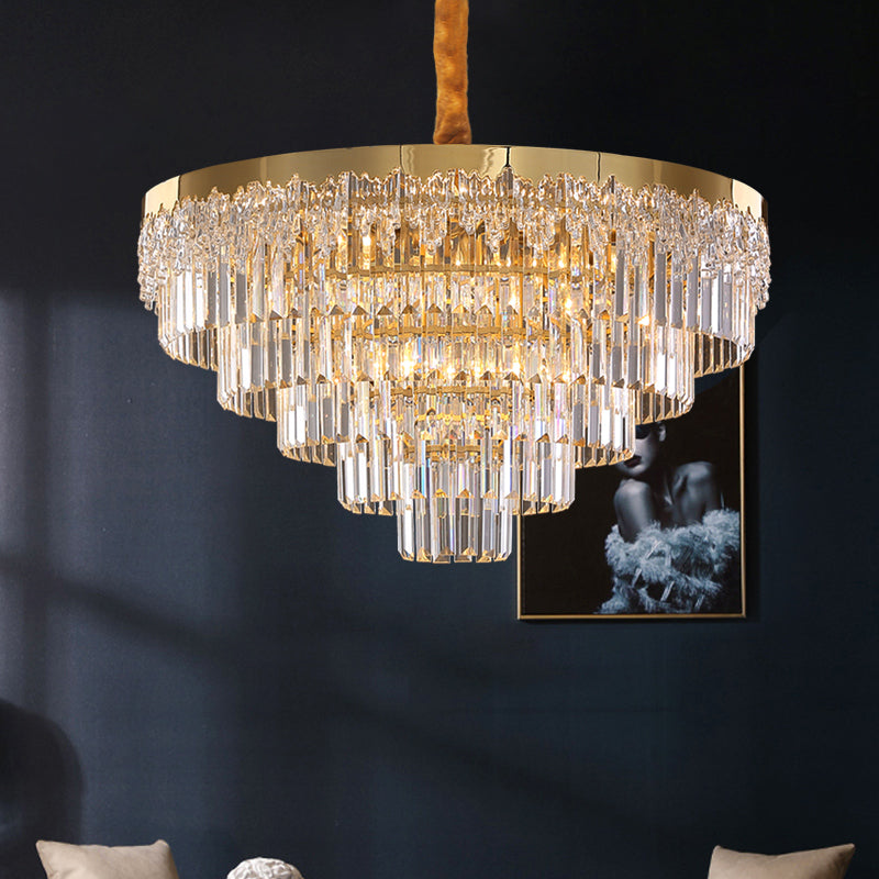 2021 Beautiful Hotel Living Room Bedroom Decoration Pendant Light Fixture Gold K9 Crystal Glass New Classic Chandelier