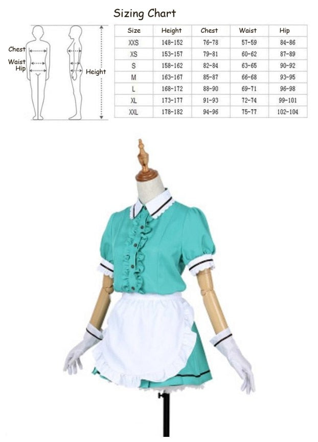 Anime Blend S Cosplay Costume Hinata Kaho/Hideri Kanzaki/Maika Sakuranomiya/Amano Miu/Mafuyu Hoshikawa Maid Apron Dress Uniform