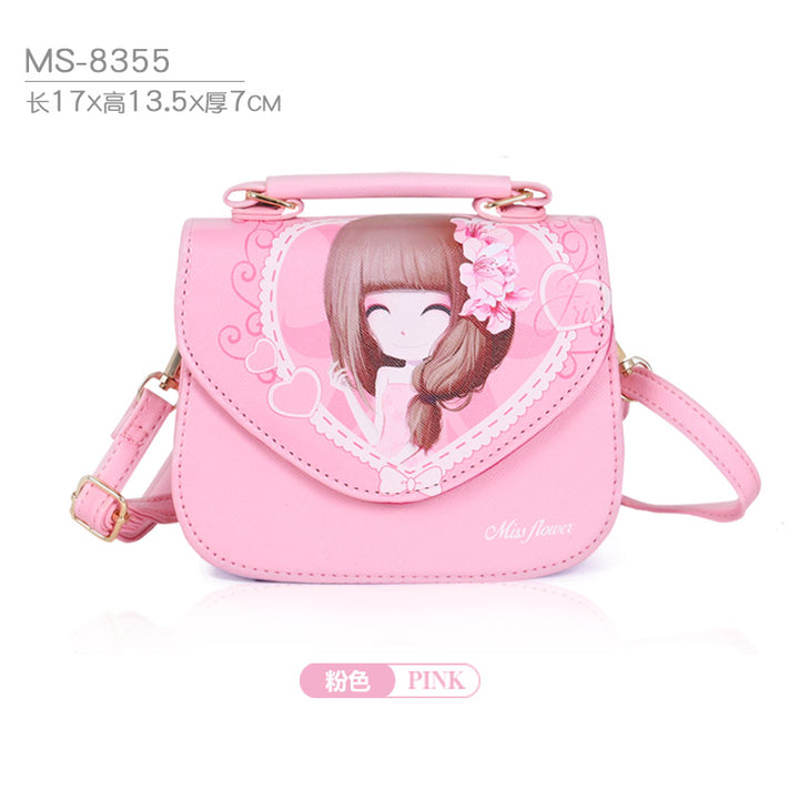 KAMIDA Fashion Cartoon Kids Handbags Purse Little Girls Leather Crossbody Hand Bags PU Mini Shoulder Bag for Children Gift