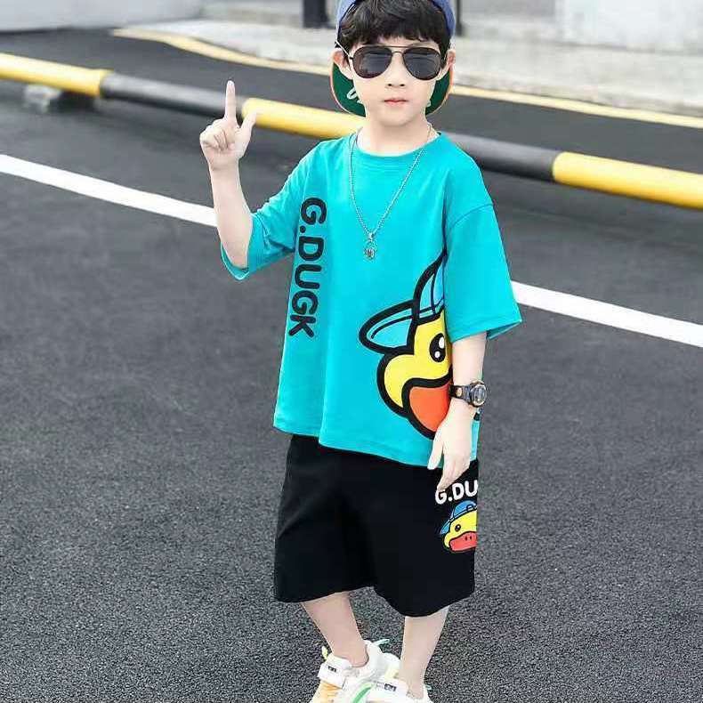 New Boys Summer Clothes Sports Suit Teenage Boys Short-Sleeve and Short Pants Children Casual Tracksuit for Boy Kids Clothes Set