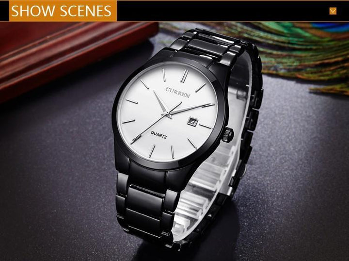 Luxury analog business wristwatch