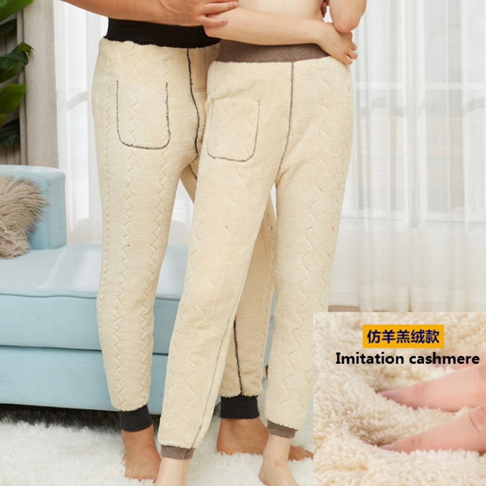 Unisex 5 layers winter thick underwear thermal warm legging pants