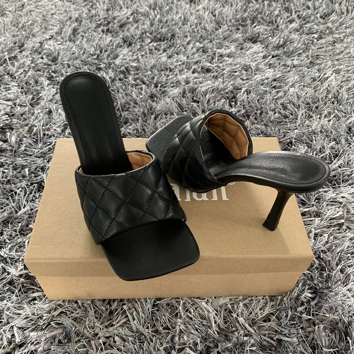 Women thin high heels sandals square toe Apparel & Accessories > Shoes