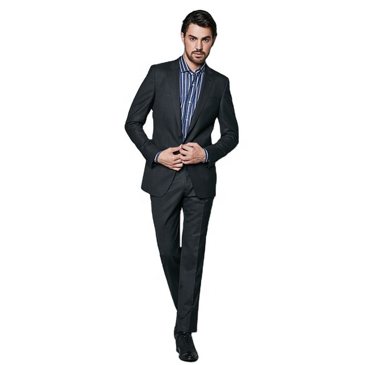 Factory Direct Sales Promotion Custom Classic 100% Wool Business Slim Fit Trousers Blazer Set Men Suit