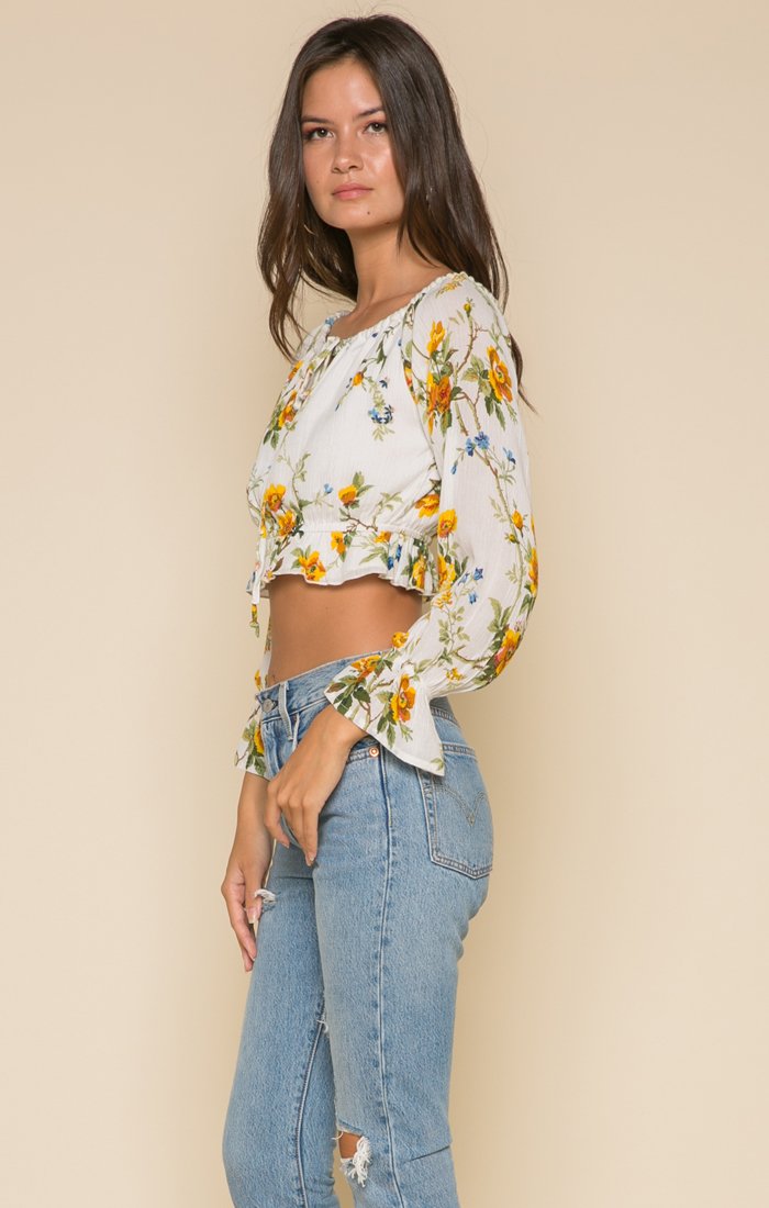 Buttercup fields crop top apparel