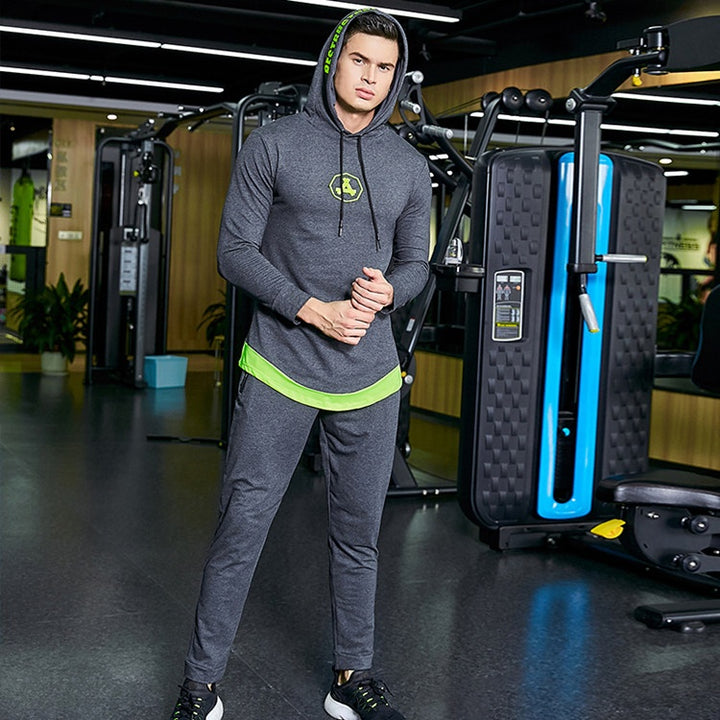 Cotton Fabric Feels Like a Second Skin Men Hoodies Running Wear Set Sport Wears Tracksuit Sport Suit for Man