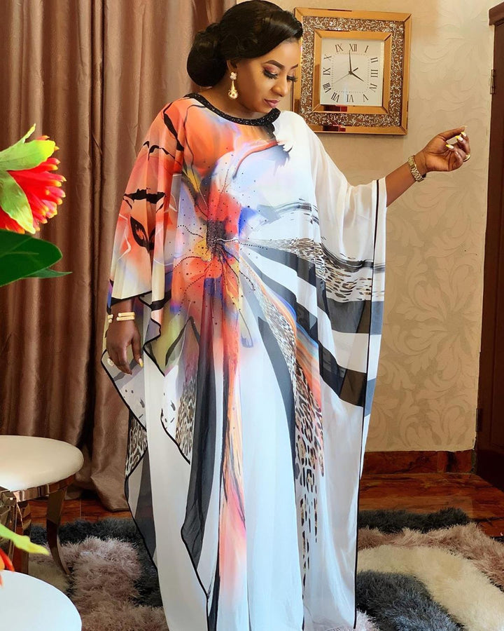 Long Maxi Dress 2020 African Dresses for Women Dashiki Summer Plus Size Dress Ladies Traditional African Clothing Dreess