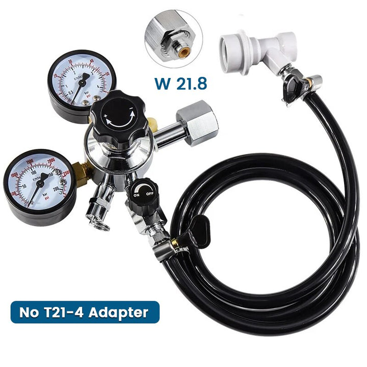 Home brew beer gas line assembly 5 16 pvc carbonation hose w21 8 co2 regulator with convert adapter