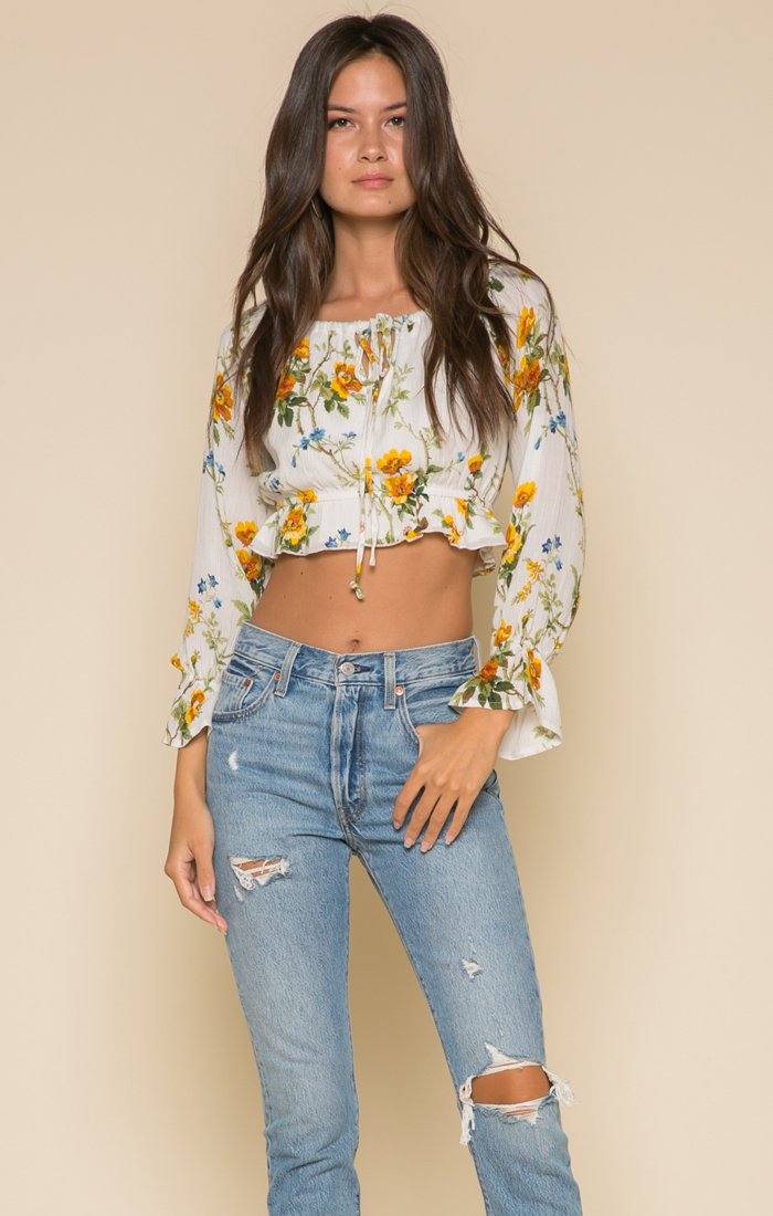 Buttercup fields crop top apparel