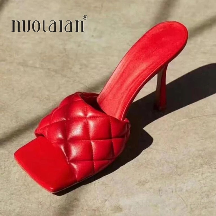 Women thin high heels sandals square toe Apparel & Accessories > Shoes