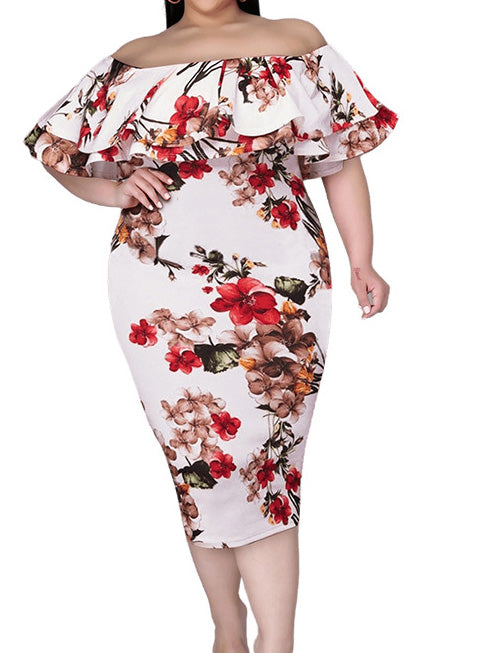 factory new arrive fall women clothing floral layered ruffle off shoulder