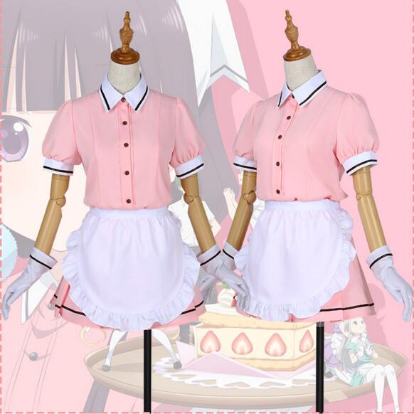 Anime Blend S Cosplay Costume Hinata Kaho/Hideri Kanzaki/Maika Sakuranomiya/Amano Miu/Mafuyu Hoshikawa Maid Apron Dress Uniform