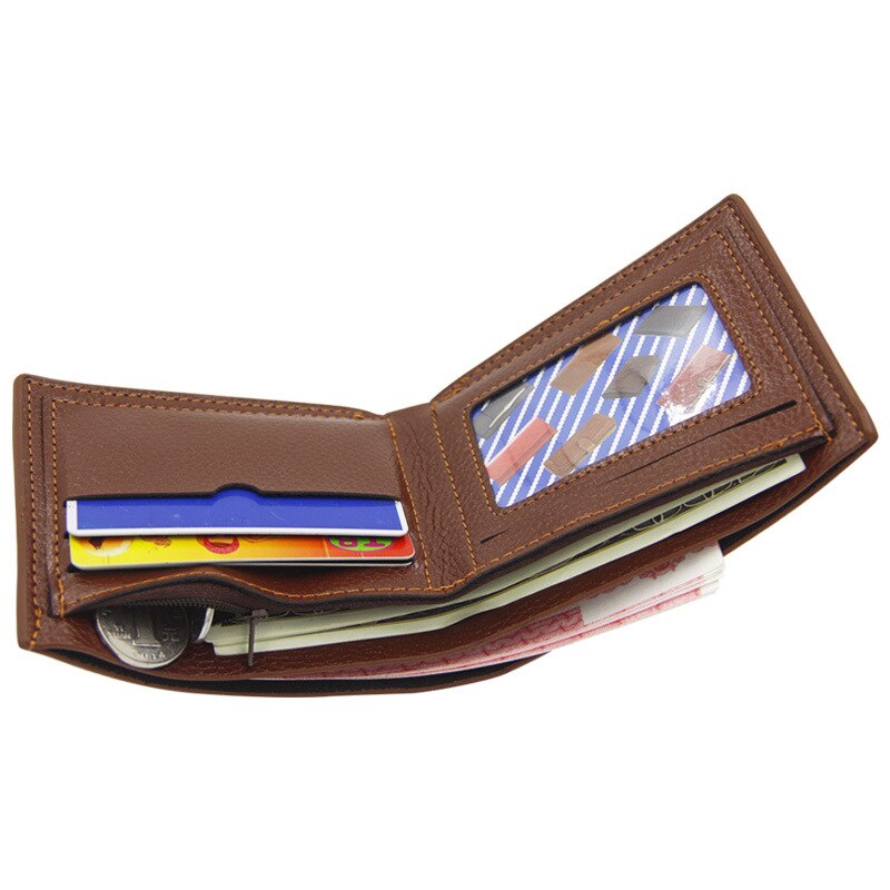 Men wallets high quality slim card photo holder coin pocket