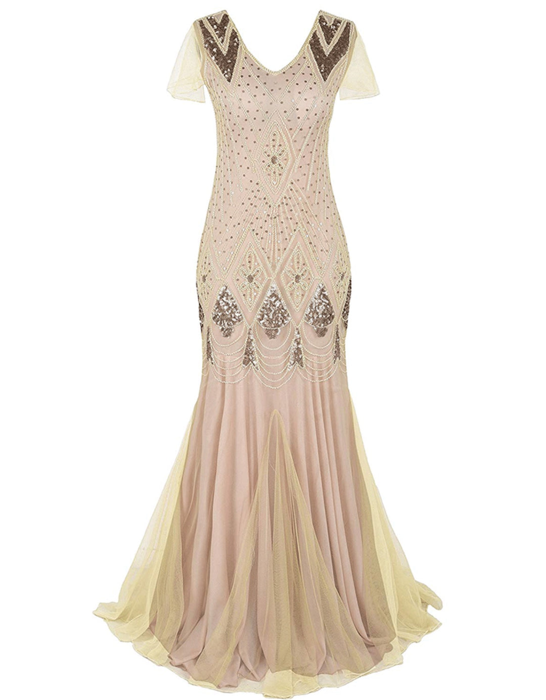 vintage beaded sequin birthday party women evening dress