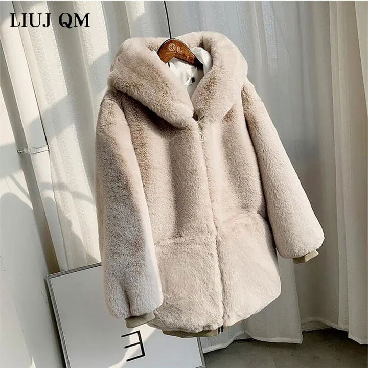 Winter thich warm fauz fur new fashion coat