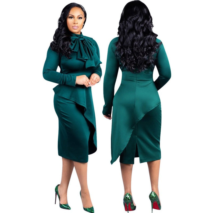 Winter slim hip midi women night club clothes pencil dresses plus size