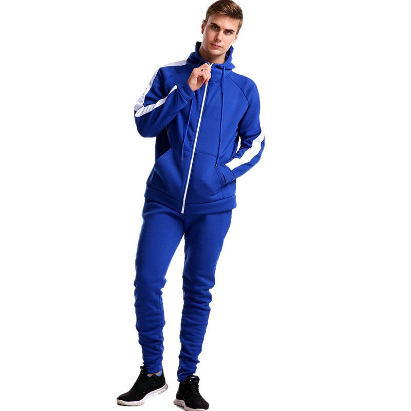 High Performance Men's Fashion Sport Sportswear Jogging Casual Hoodie Coat With Zip Sweatshirt Tracksuit Men's Gym Fitness Set