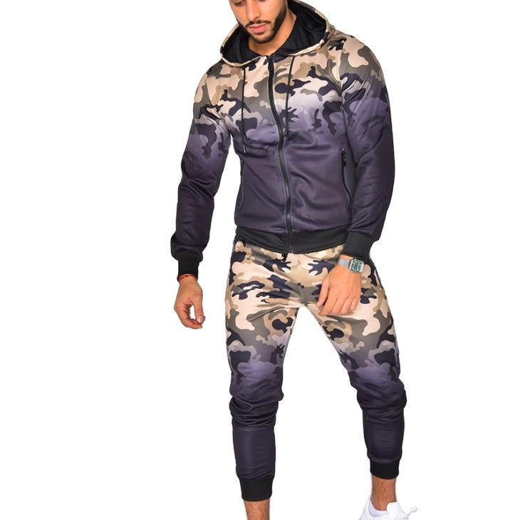 Hot Sale Popular Casual Tracksuits for Men 3D Camouflage Sport Suits Hoodie Tracksuit